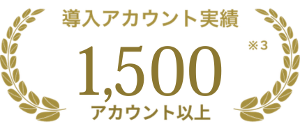 導入アカウント実績 1,500アカウント以上 ※3